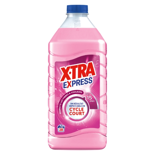 Lessive Cycle Court Respecte Fibres et Couleurs Express X-TRA