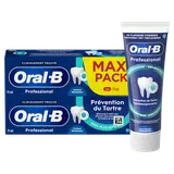 Dentifrice ORAL-B professional prévention tartre 2X75ml
