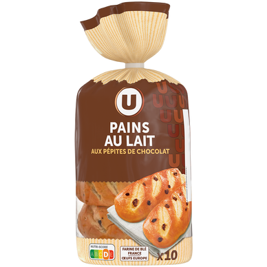 Pains au lait aux pépites de chocolat au lait  10x350g