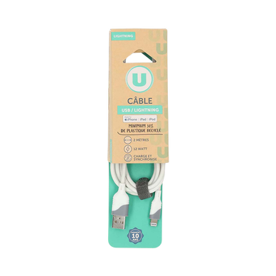Câble Lightning/USB-A U en PVC 2m 12w