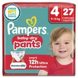 Couches-culottes baby dry pants T4 / 9-15 kg, Pampers (x 27)