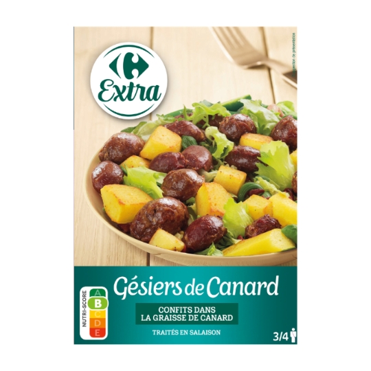 Gésiers de Canard Confits dans la Graisse de Canard CARREFOUR EXTRA