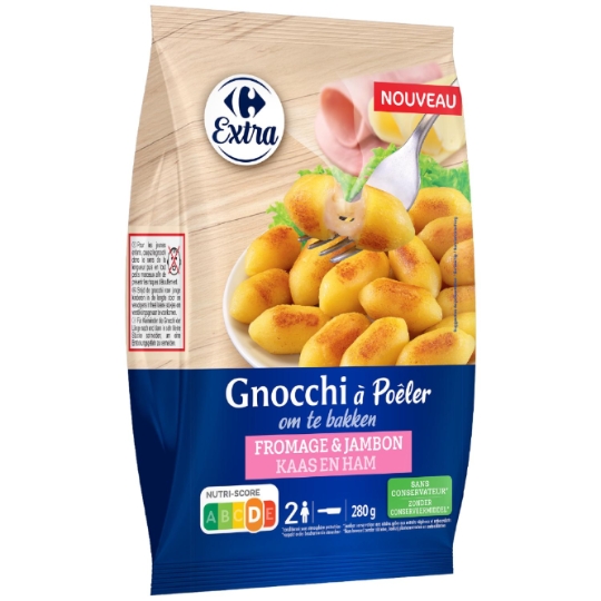 Gnocchi à poêler jambon et fromage CARREFOUR EXTRA