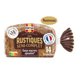 Pain de Mie Semi-Complet Les Rustiques Sans Sucres Ajoutés HARRYS