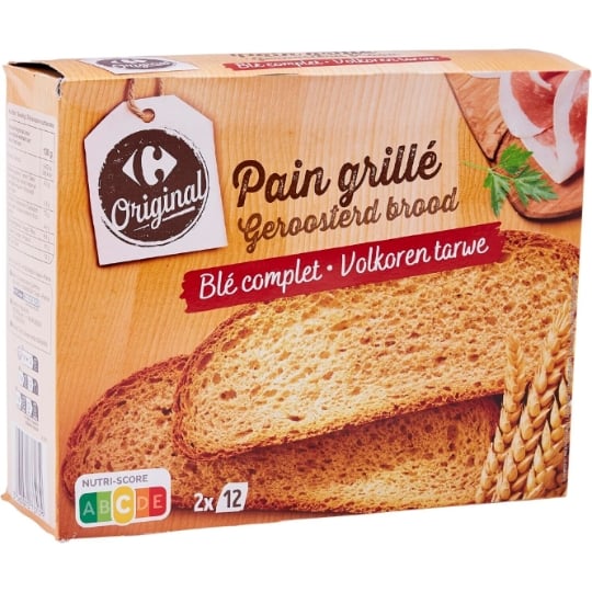 Pains Grillés au Blé Complet CARREFOUR ORIGINAL