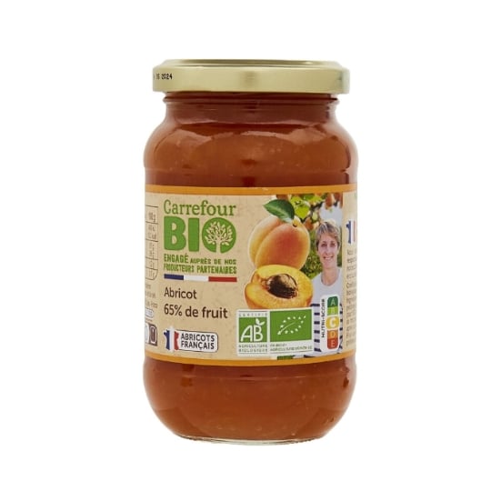 Confiture Abricot Bio Engagé auprès des producteurs partenaires CARREFOUR BIO