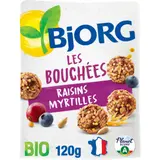 Biscuit Les Bouchées Myrtille Raisin Bio BJORG