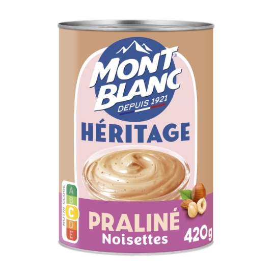 Crème dessert Héritage Praliné noisettes MONT BLANC