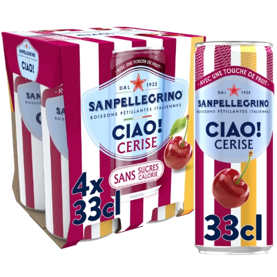 Boisson Pétillante Ciao Cerise Sans Sucres SANPELLEGRINO