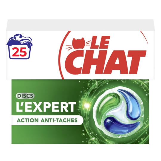 Lessive en Dosette Discs l'Expert action Anti-taches LE CHAT