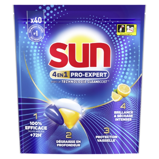 Tablettes Lave-Vaisselle 4en1 Pro-Expert Citron SUN