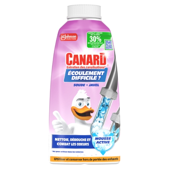 Déboucheur de Canalisations Soude et Javel Mousse Active CANARD WC