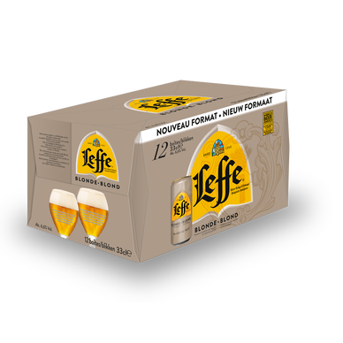 Bière blonde LEFFE, 6,6° - canette 12x33cl
