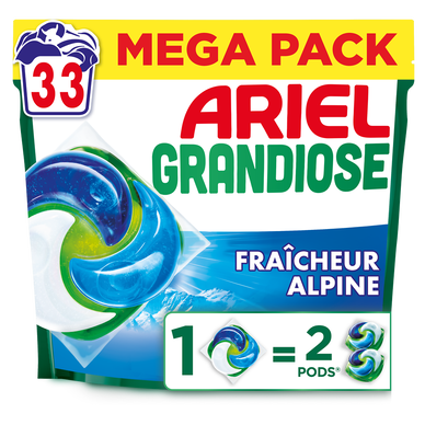 Lessive en capsule ARIEL PODS Grandiose Alpine 33 doses