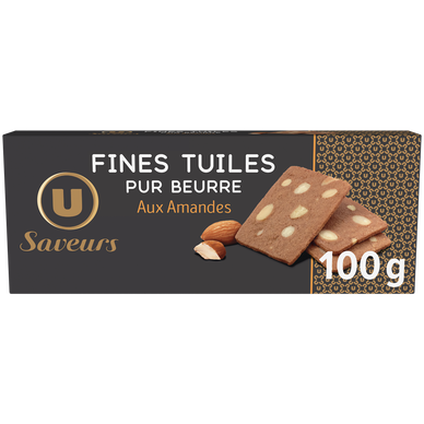 Fines tuiles aux amandes U SAVEURS 100g