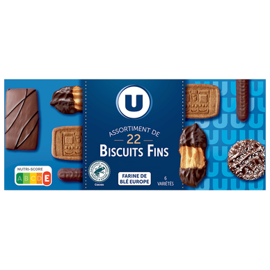 Assortiment de 22 biscuits fins U 200G