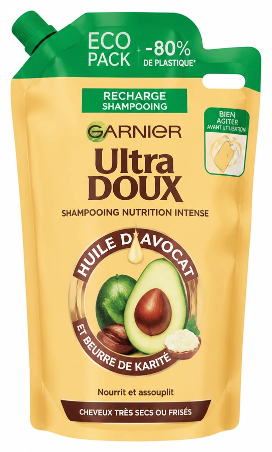 Garnier Ultra doux shampooing éco pack avocat karité