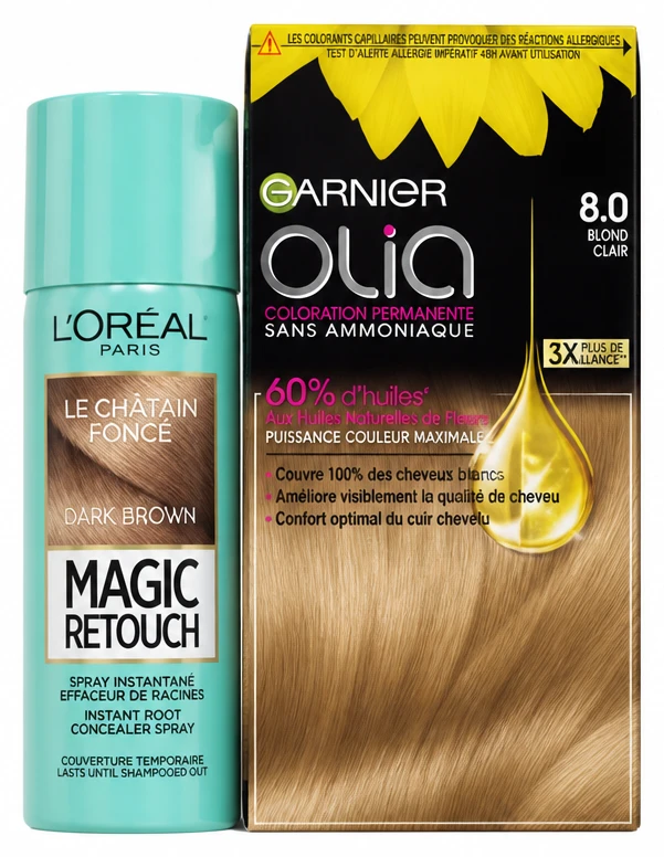 Garnier/L'Oreal Coloration Olia et Magic retouch