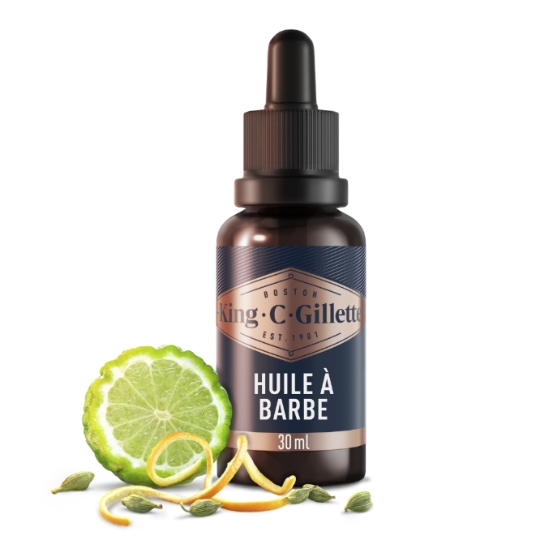 Huile Hydratante Adoucissante Pour Tous Types de Barbes KING C GILLETTE