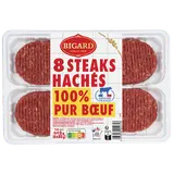 Steak haché < 20%Mat.Gr.,BIGARD, France, barquette, 8x80g