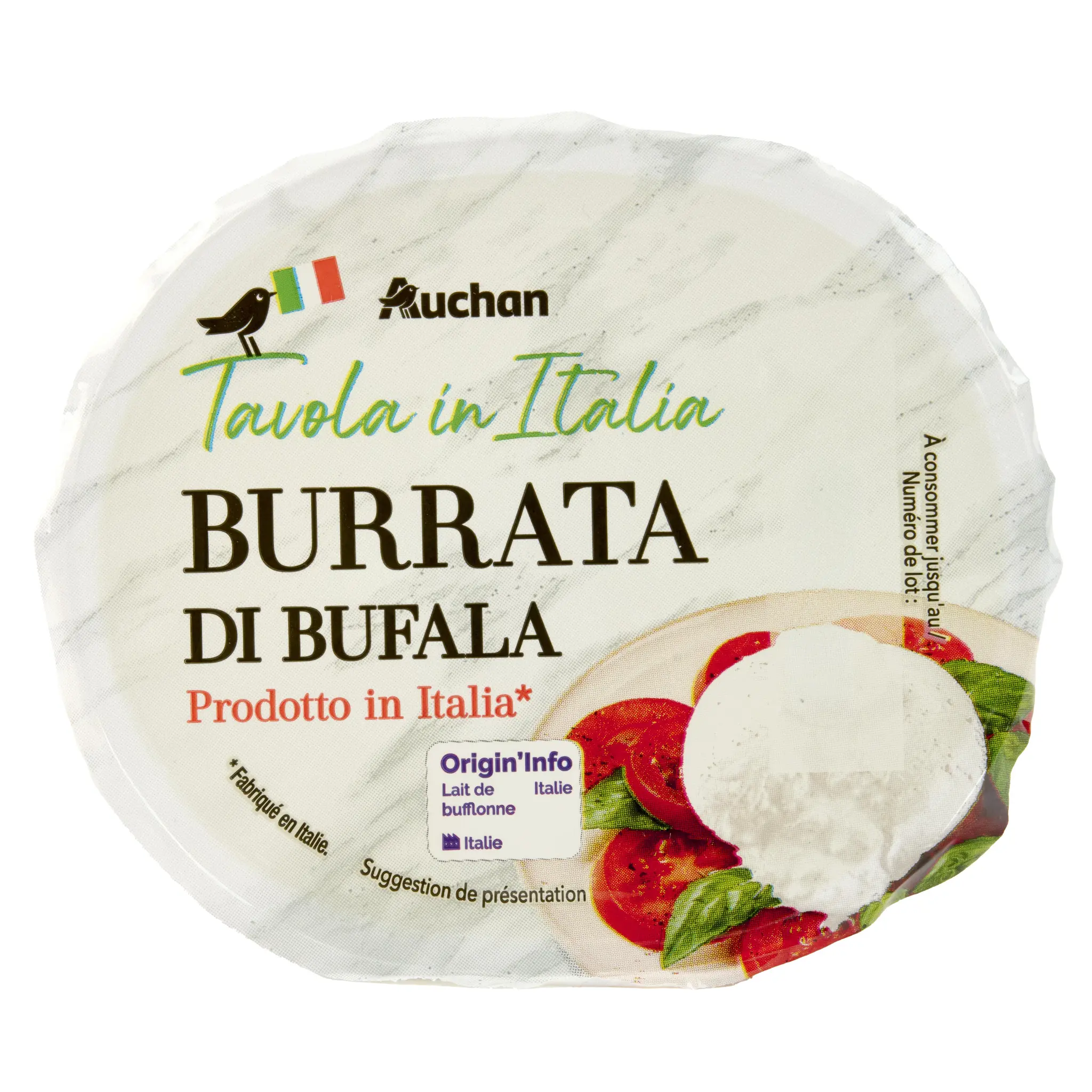 AUCHAN Tavola in Italia Burrata di bufala