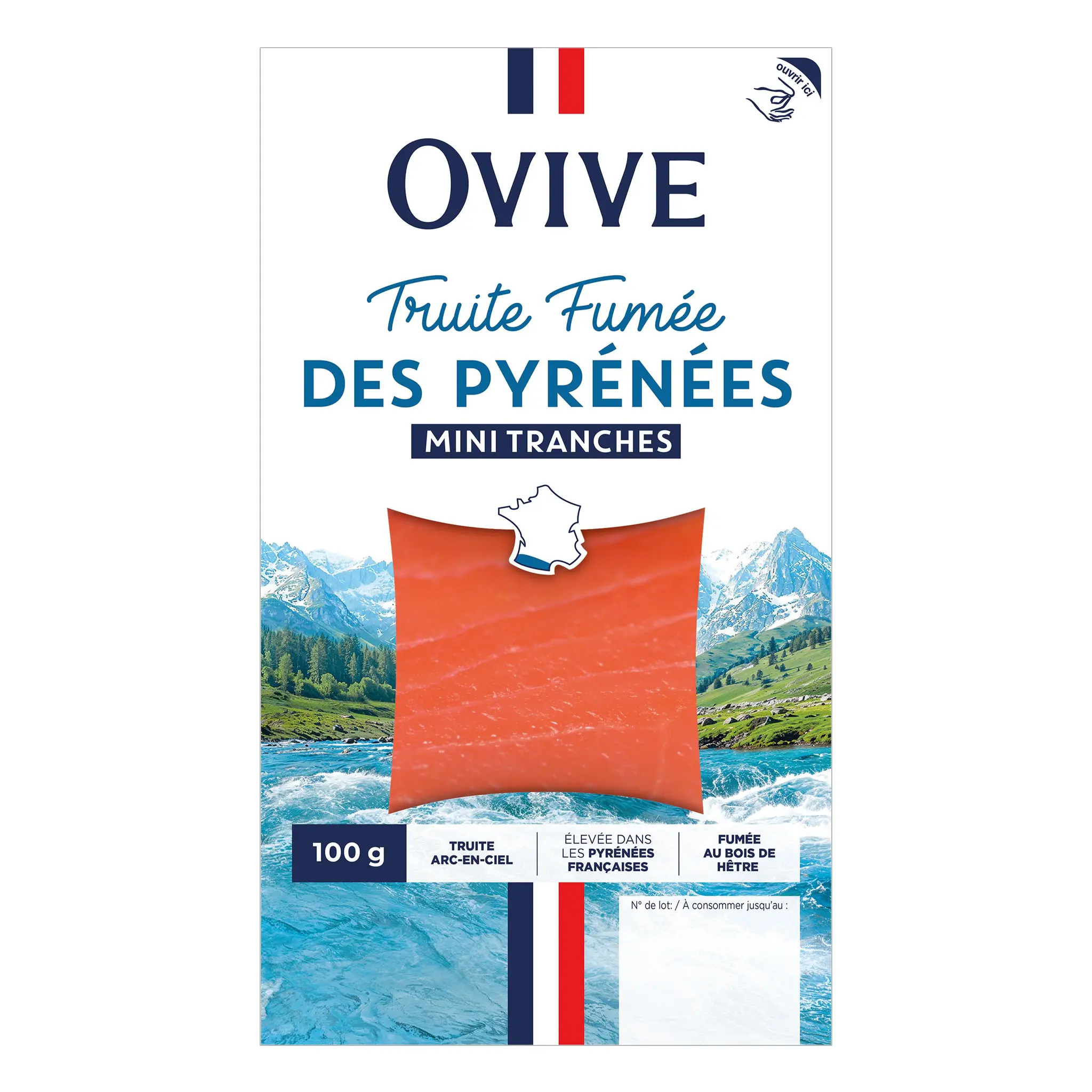 OVIVE Truite fumée des Pyrénées mini tranches