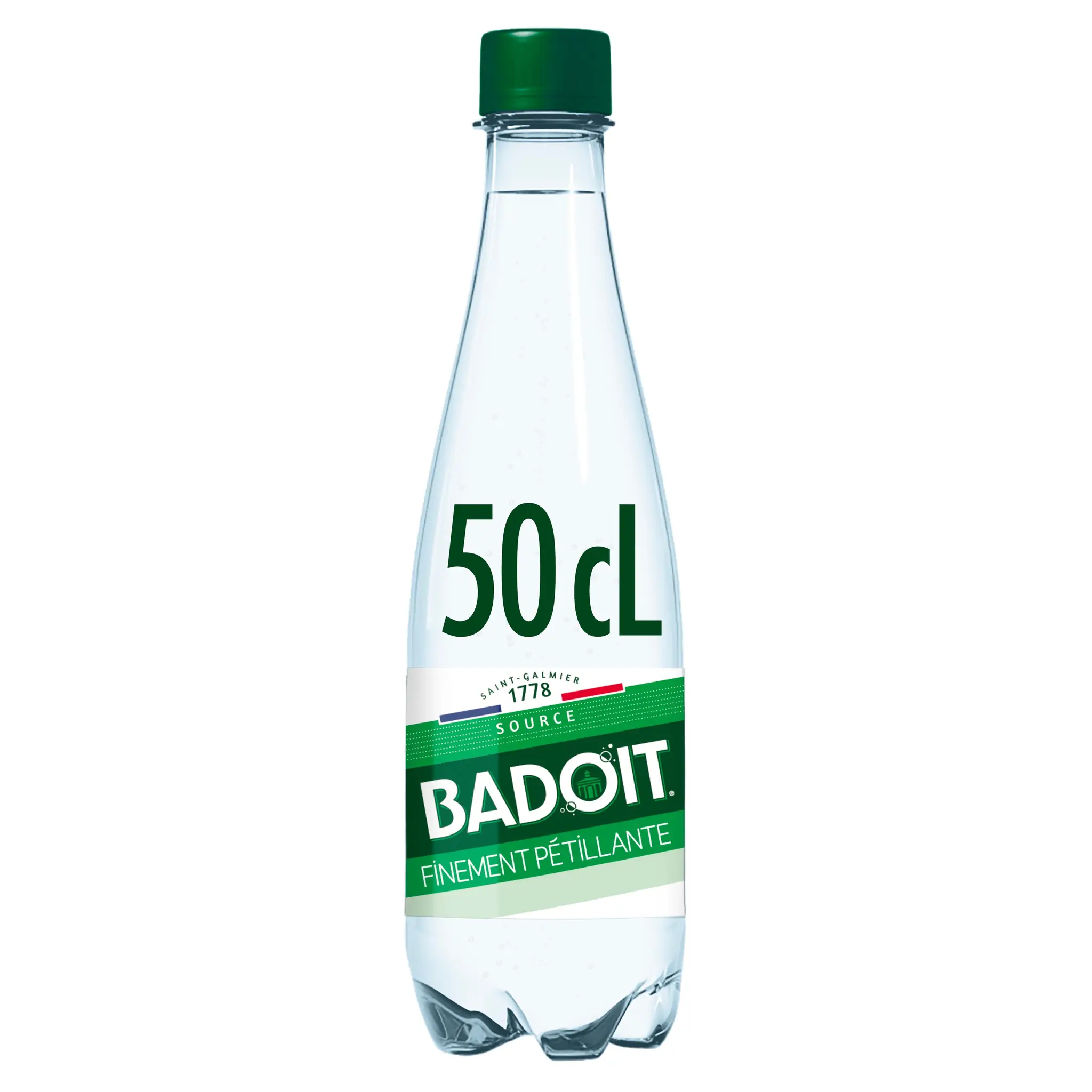 BADOIT Eau minérale gazeuse verte finement pétillante bouteille