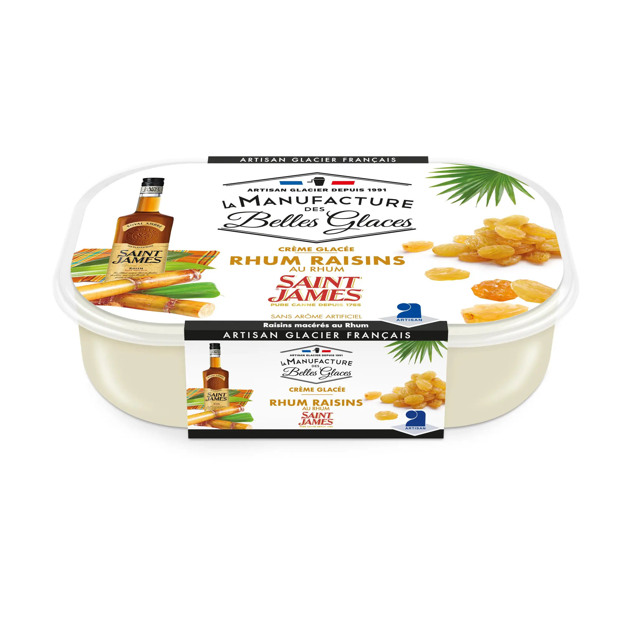 LA MANUFACTURE DES BELLES GLACES Créme glacée rhum raisins