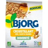 BJORG Céréales croustillantes Immunité au miel cajou et graines bio
