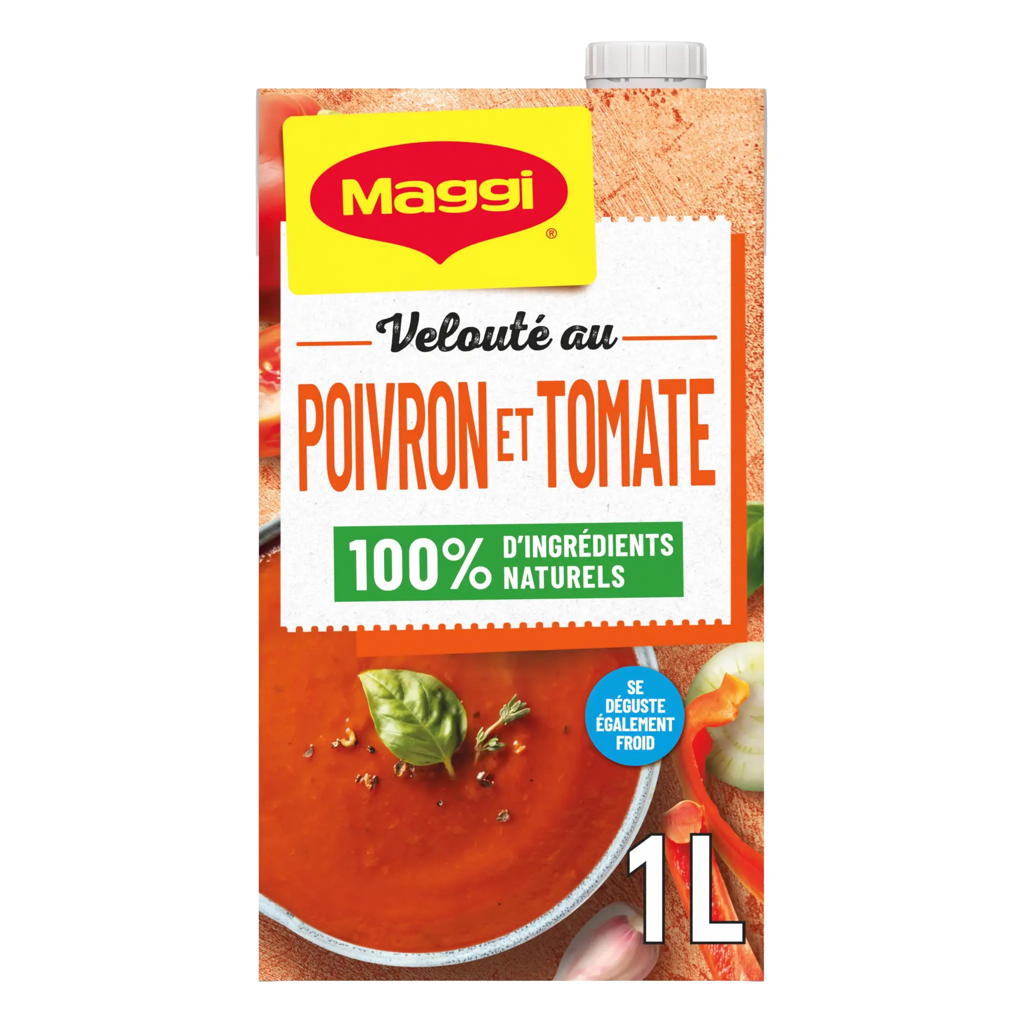 MAGGI Soupe veloutée aux poivrons et tomates 100% d'ingrédients naturels