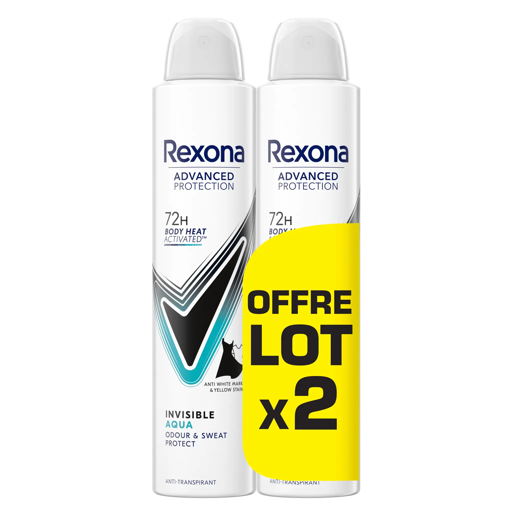 REXONA Déodorant spray 72h invisible aqua anti-transpirant