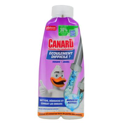 Canard Déboucheur de Canalisations Soude et Javel Mousse Active, 500ml