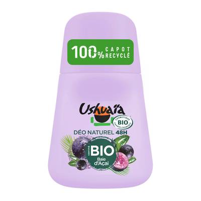 Ushuaïa Déodorant bille Bio 48h Açai, 50ml