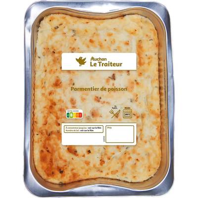 Auchan Le Traiteur Parmentier de poisson, 3 Parts - 850g
