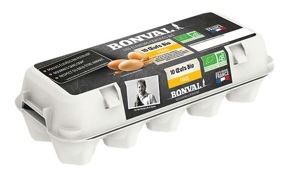 Oeufs frais BIO, Bonval (x 10)