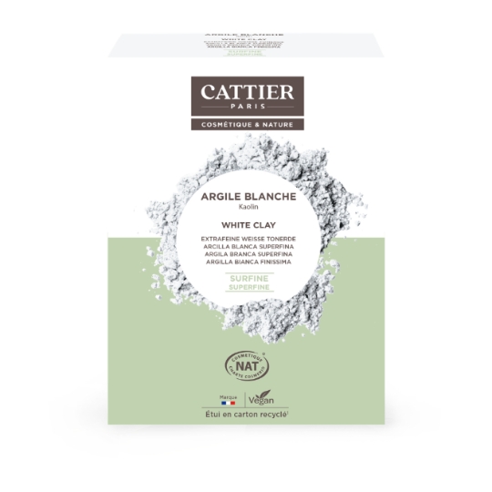 Soin Visage Corps Nettoyante et Purifiante Argile Blanche CATTIER