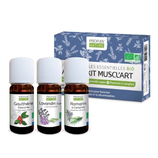 Aroma'kit Muscl'art - 3 Huiles Essentielles Bio PROPOS'NATURE