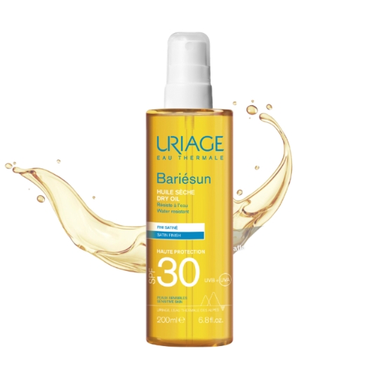 Huile sèche Visage Corps Cheveux Haute Protection Spf 30 Bariésun URIAGE