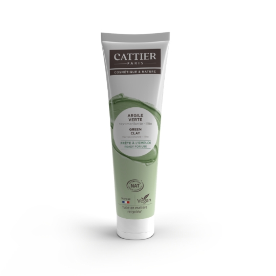 Masque Visage Corps Peau Mixte à Grasse Absorbante Purifiante Régénérante Argile Verte CATTIER