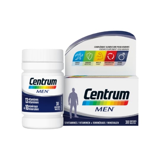 Complément alimentaire Energie Immunité Muscles Concentration Homme CENTRUM