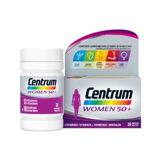 Complément alimentaire Women 50+ 13 Vitamines 10 Minéraux CENTRUM