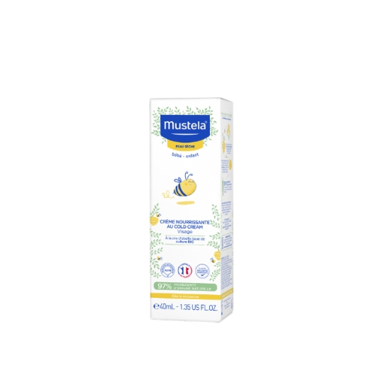 Crème Visage Nourrissante Visage Au Cold Cream À La Cire D'Abeille Peaux Sèches Bio MUSTELA