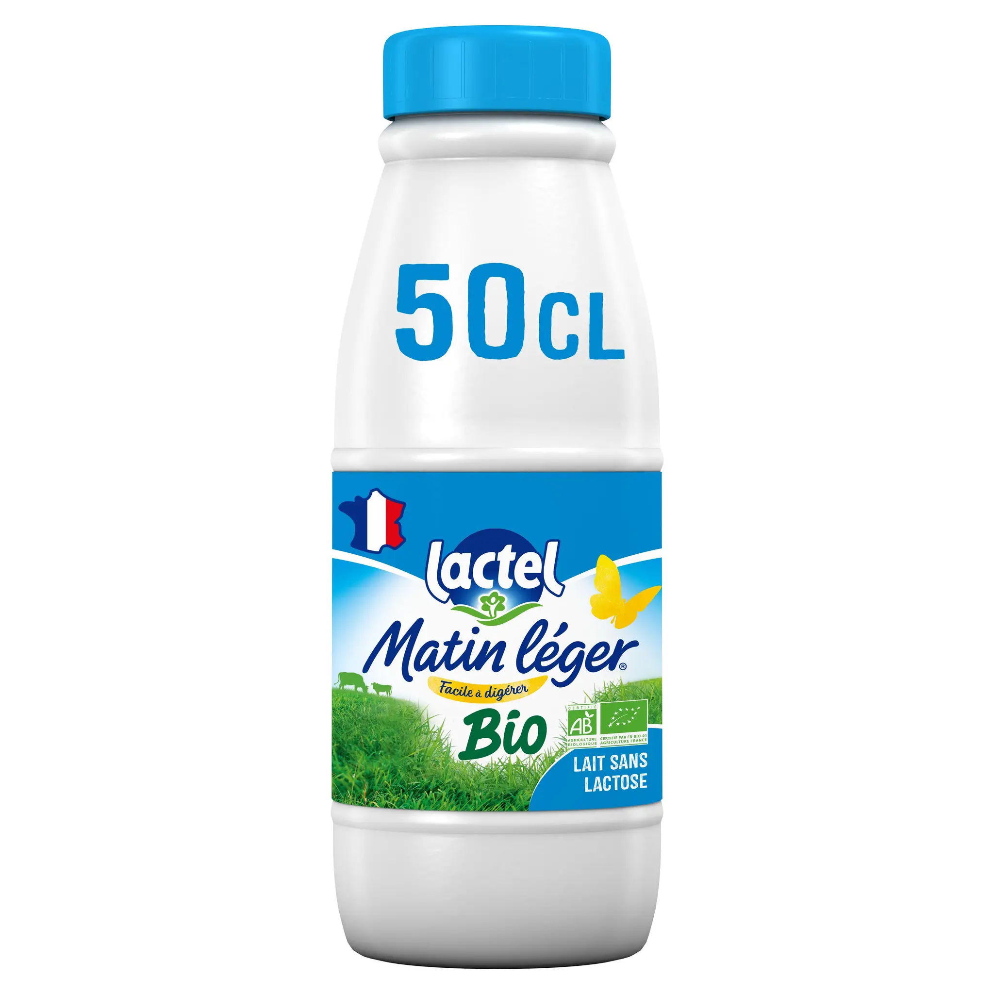 LACTEL Matin léger Lait bio facile à digérer sans lactose