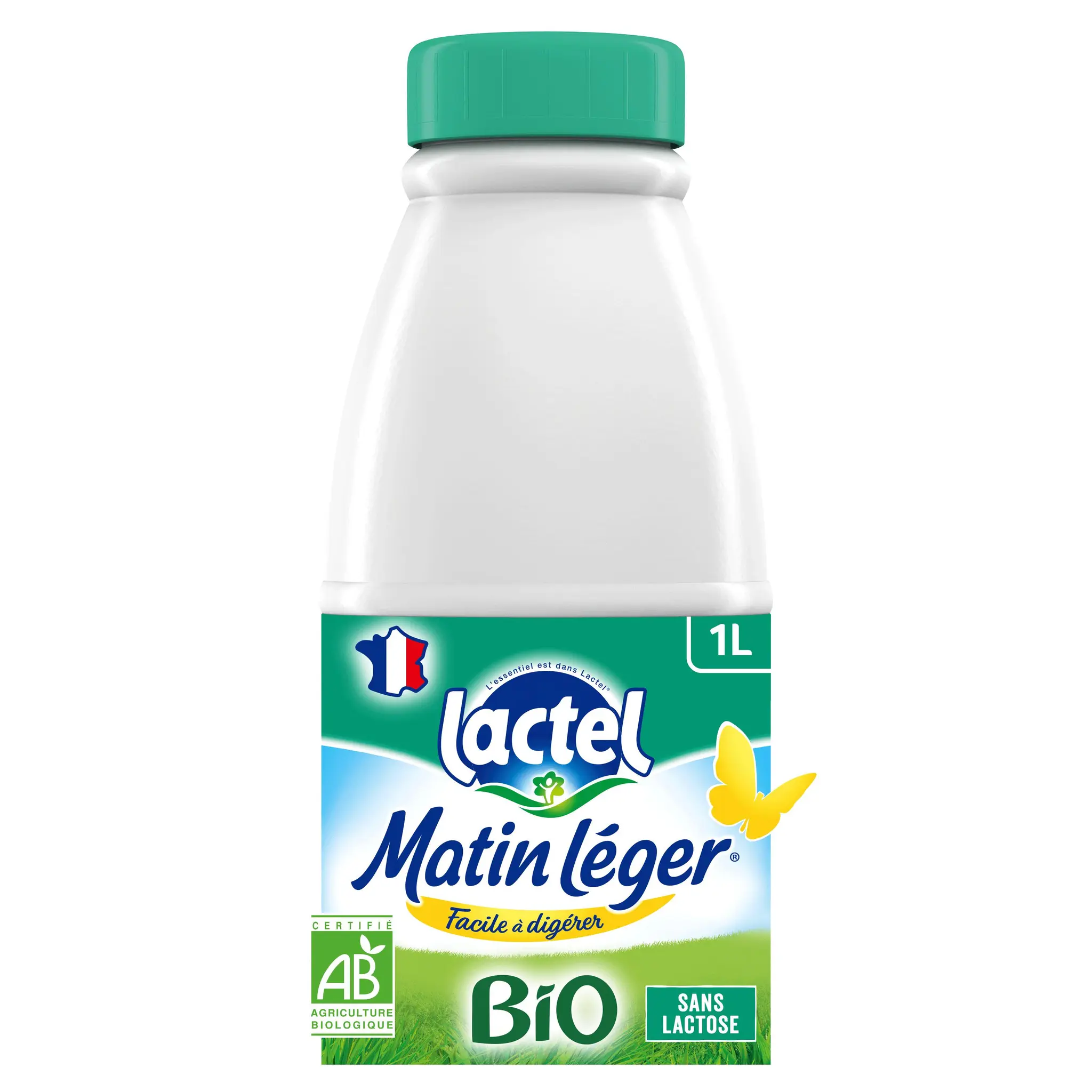 LACTEL Matin léger Lait bio facile à digérer sans lactose