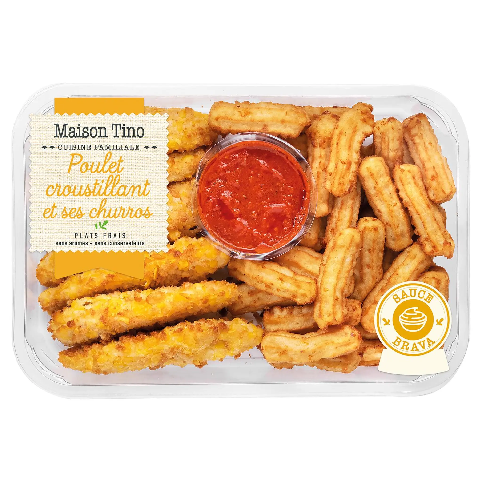 MAISON TINO Poulet croustillant et churros de pommes de terre