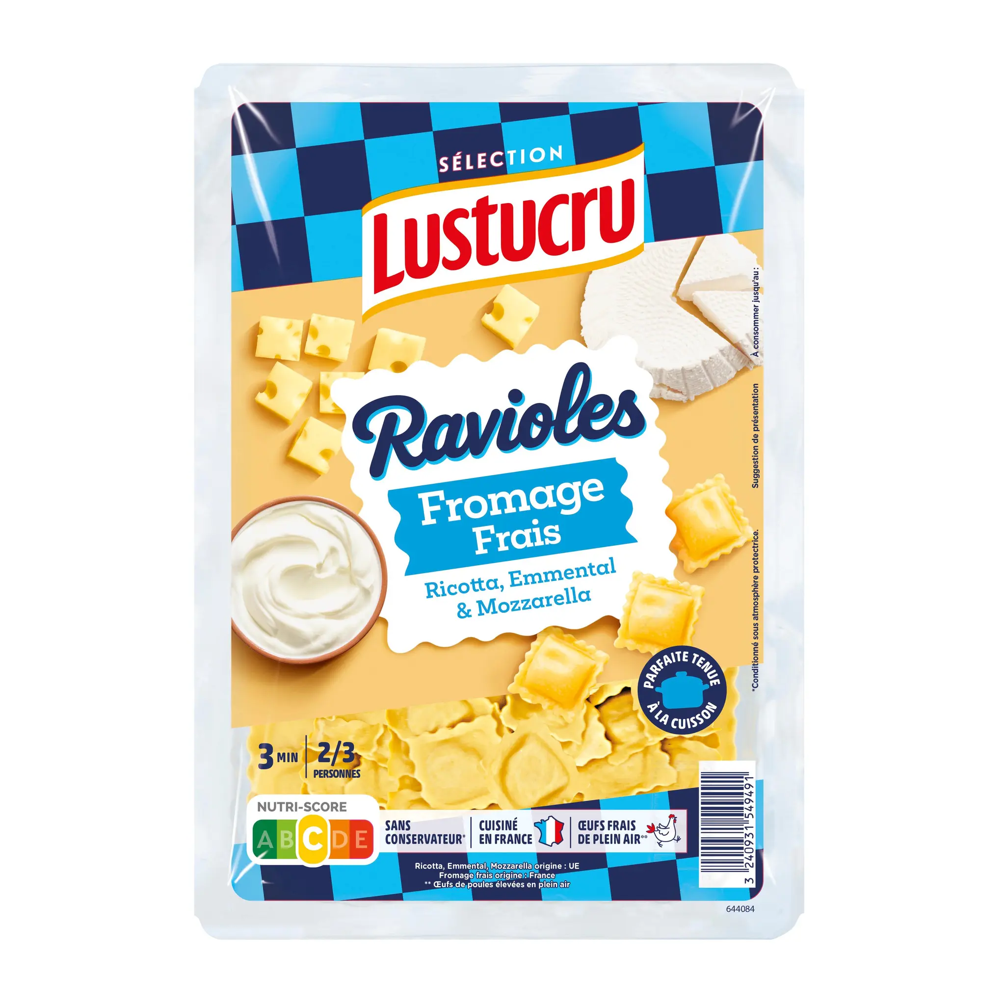 LUSTUCRU SELECTION Mini ravioli maxi fondant au fromage