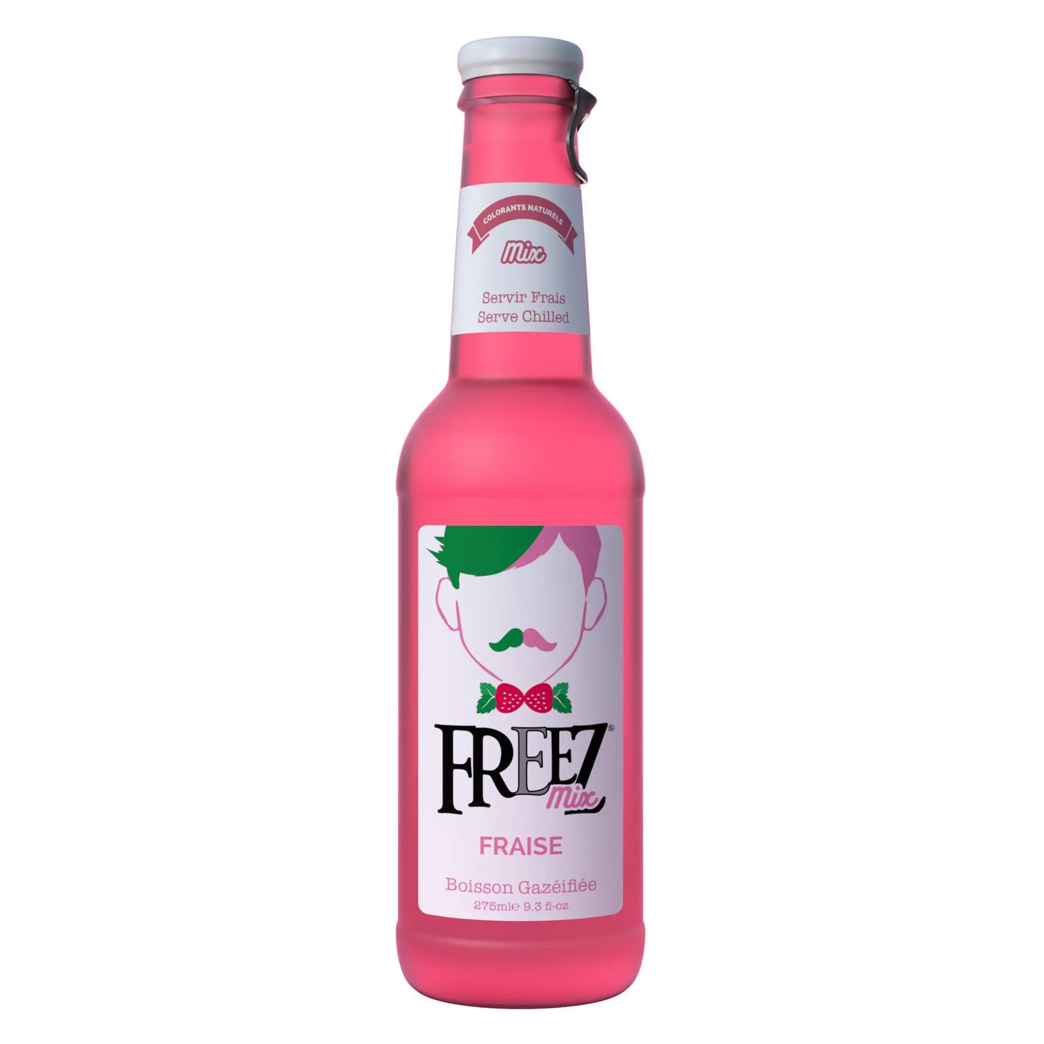 FREEZ MIX Boisson pétillante aromatisée saveur fraise