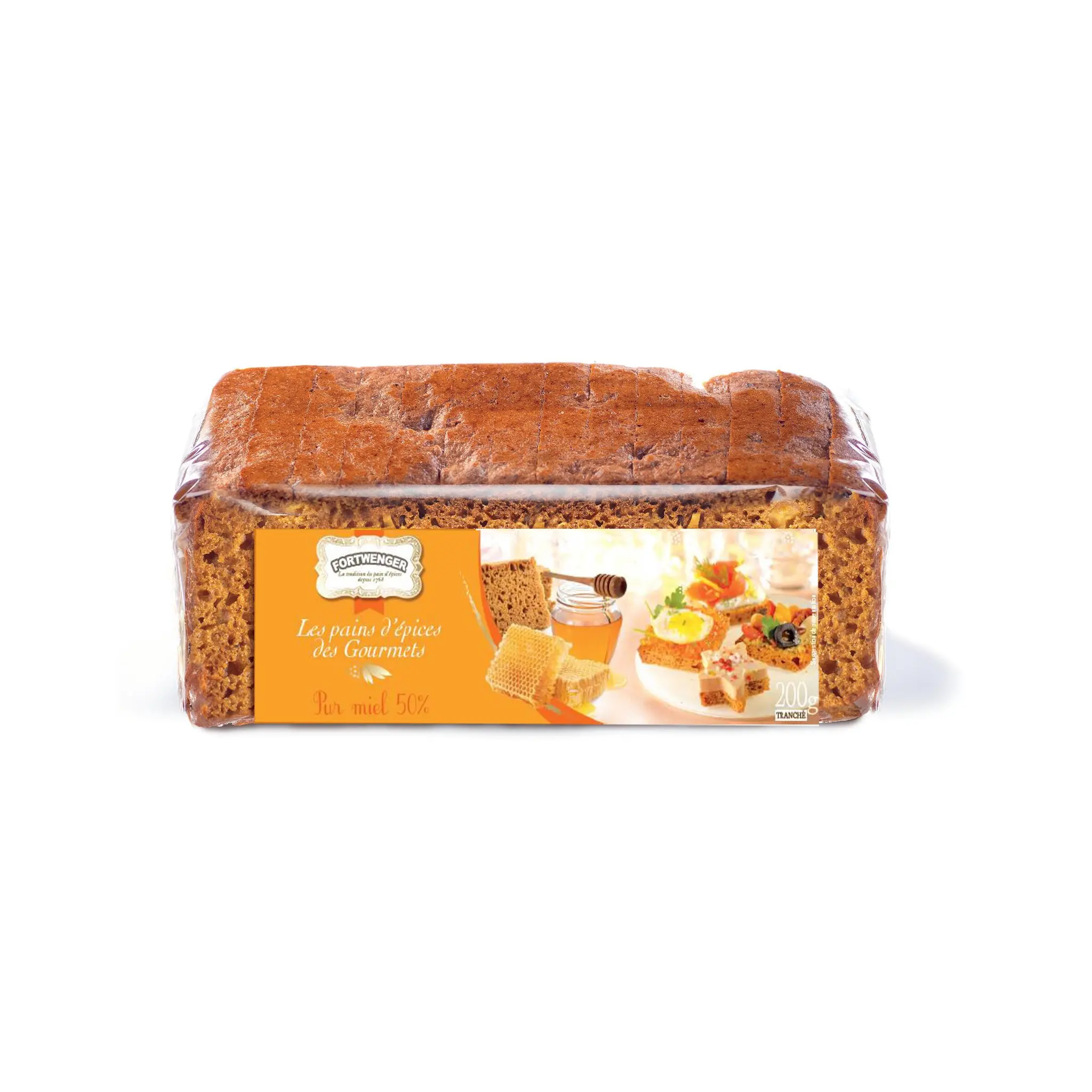 FORTWENGER Pain d'épices gourmet pur miel tranché