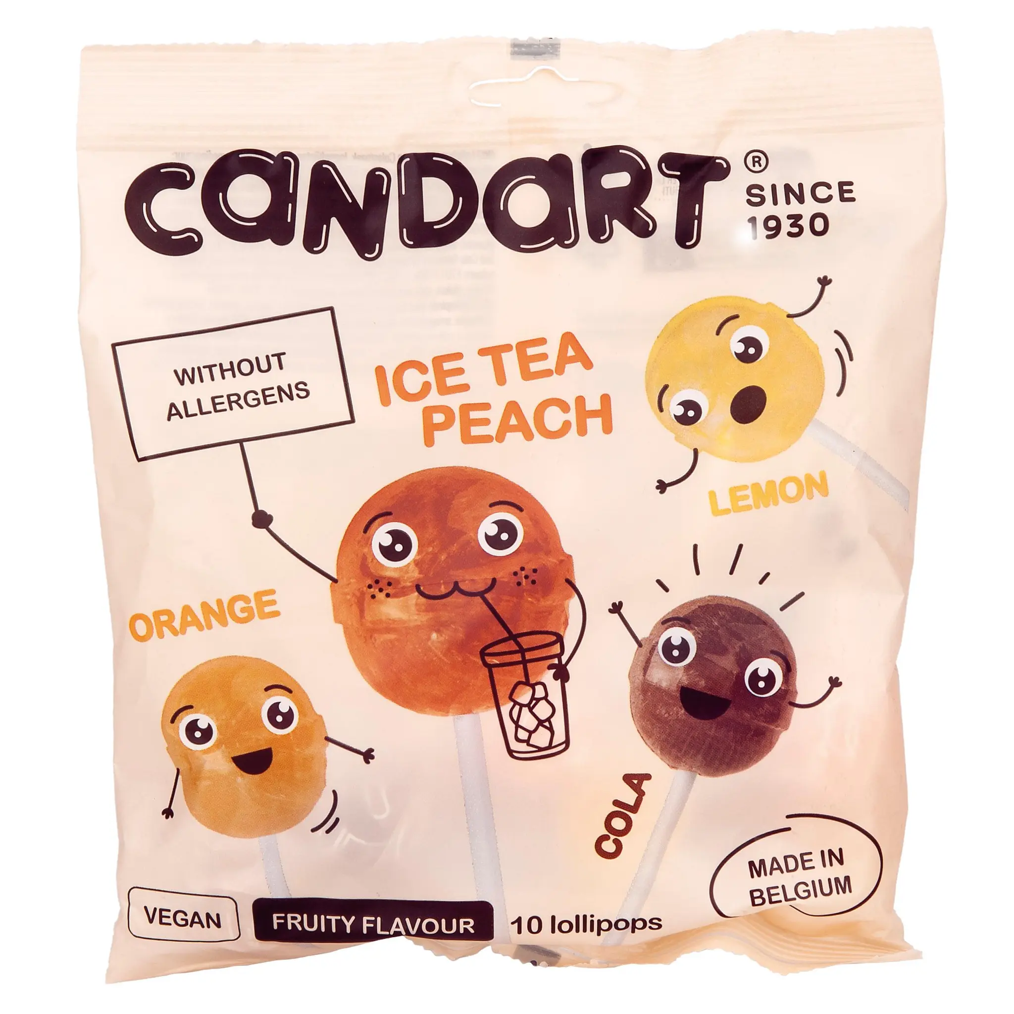 FIZZY Bonbons sucettes à la pêche sachet