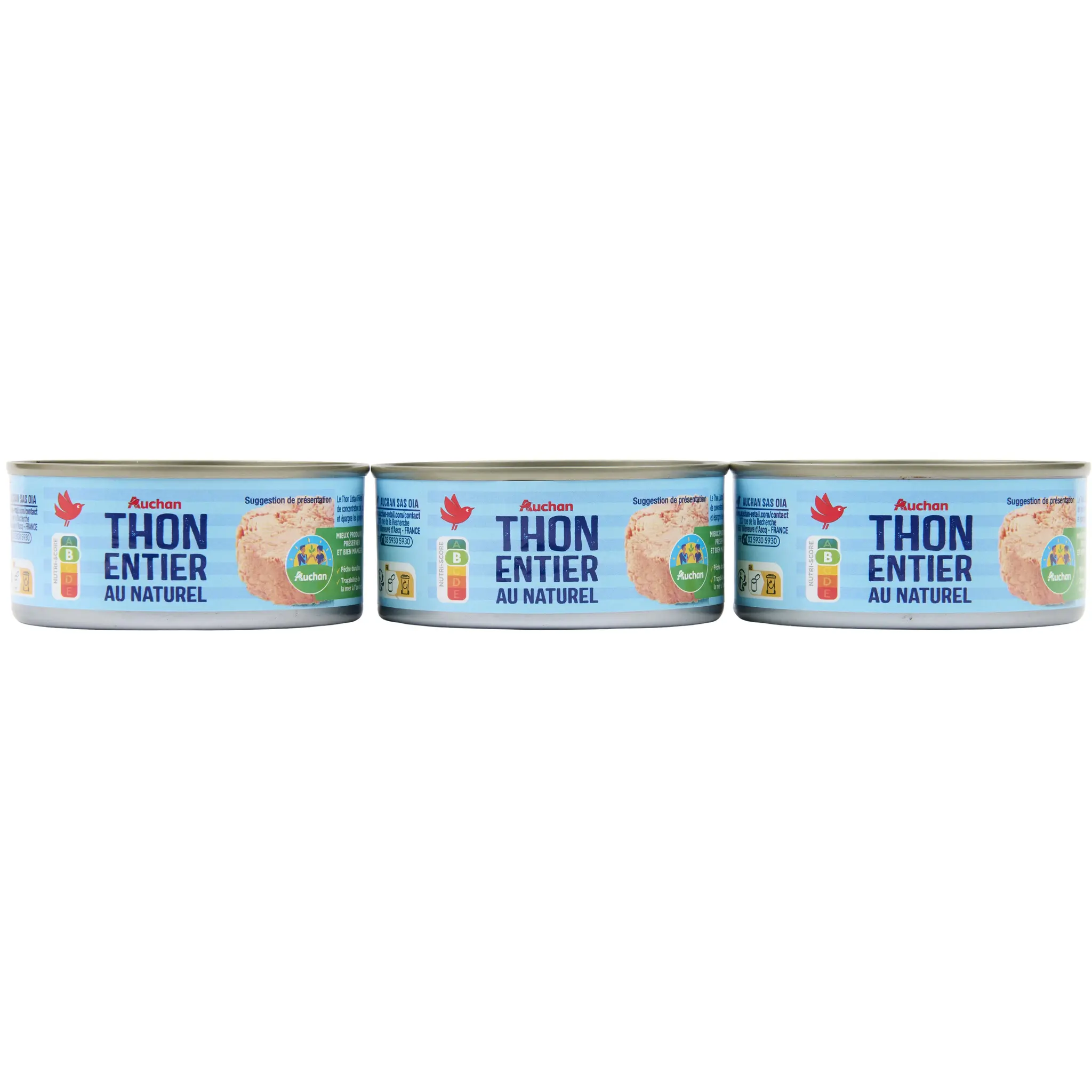 AUCHAN CULTIVONS LE BON Thon listao au naturel